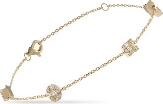 Luxury Bazaar 14K Yellow Gold 0.40ct Diamond Bracelet BR10378-Y