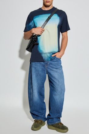 Givenchy T-shirt With Print, Mens, Navy Blue