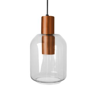 Tosel Suspension metal Alt.100cm cobre ;Pantalla: transparente e