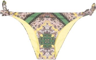 Twin-Set paisley-print bikini bottoms - women - Polyamide/Polyamide/Elastane/Elastane - IV - Green