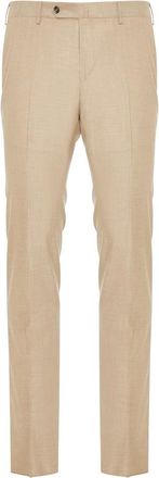 Pantaloni Torino Broeken, Heren, Beige, XL, Wol, Wollen blend broek met zakken