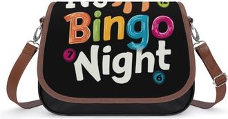 Generic Its Bingo Night Womens Crossbody Bag Fashion Shoulder Handbags Message Tote Bag with Adjustable Strap