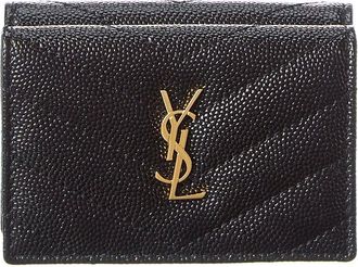 Saint Laurent Cassandra Leather French Wallet