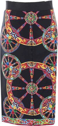 Dolce & Gabbana Carretto Print Long Skirt