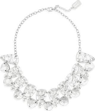 Karine Sultan Statement Bib Necklace in Silver at Nordstrom Rack