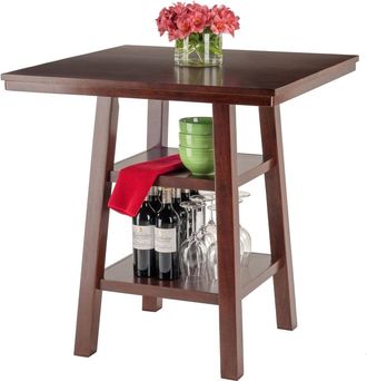 Winsome Orlando High Table w/ 2 Shelves