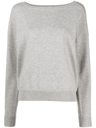 Extreme Cashmere fine-knit boat-neck jumper - Grey