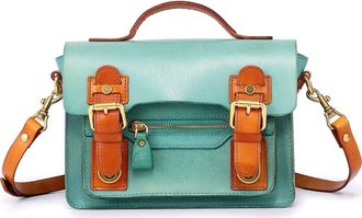 OLD TREND Aster Mini Leather Satchel in Aqua at Nordstrom Rack
