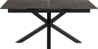 DRAWER Mesa comedor extensible 6-8 plazas cerámica y metal - Negro