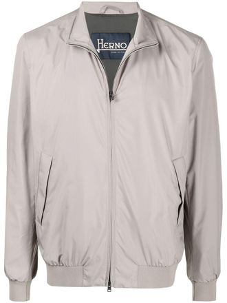 Herno zip-up bomber jacket - men - Polyamide/Polyester/Polyester - 48 - Neutrals