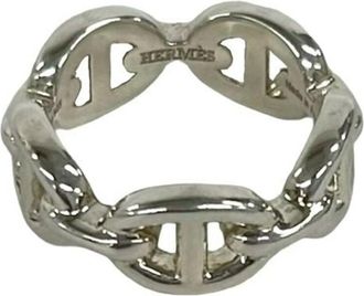 Herm&egrave;s Silver Silver 925 Band Ring (Pre-Owned)