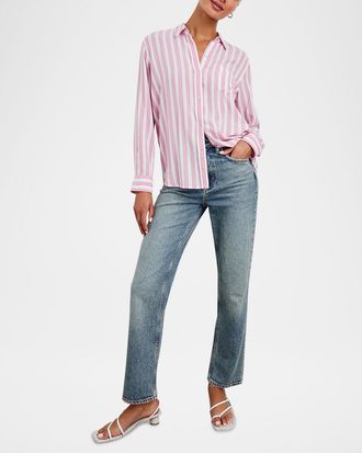 Rails Wren Striped Button-Front Shirt