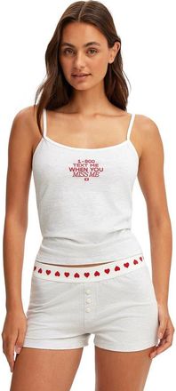 Cotton On Womens Dreamy Soft Longline Cami in Light Grey Marle 1-800 Text at Nordstrom, Size X-Small
