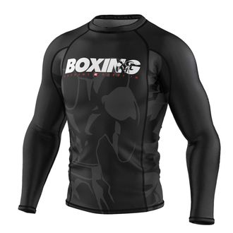 OEM Maglia Da Boxe A Maniche Lunghe Da Uomo, Taglia Xl, Nera, Modello Rashguard