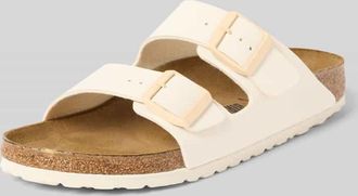 Birkenstock Slides mit Dornschließen Modell Arizona in Beige, Größe 42