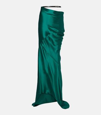 Tom Ford Belted silk satin maxi skirt
