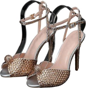 Generic Women Pearl High Heel Sandals Peep Toe Elegant Casual Wedding Bridal Bridesmaid Shoes