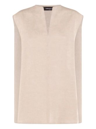 Fabiana Filippi linen top - Neutrals