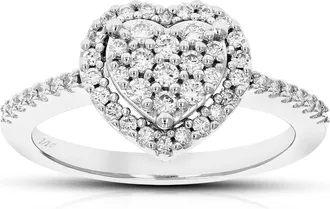 Vir Jewels 1/2 cttw Lab Grown Diamond Ring in Sterling Silver For Women