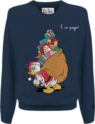 MC2 Saint Barth Jersey de cuello redondo - Knitwear - Hombre - Azul - 2XL