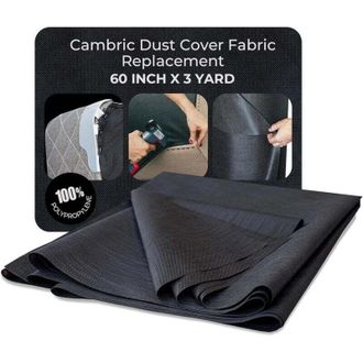 OEM Funda Antipolvo De Batista Negra, 152 Cm X 2,7 M, Para Sof&aacute;s, Sillones Y Somieres De Camas Dobles Y Queen. Oculta La Estructura Interna Y Las Grapas D