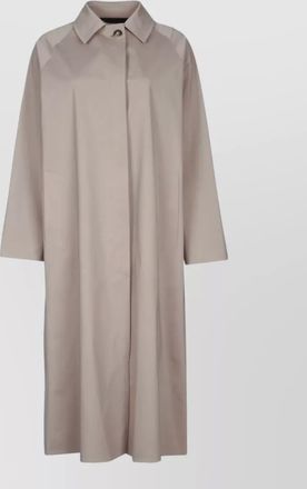 Harris Wharf London women long balmacaan coat side pockets