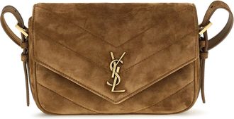 Saint Laurent Womens Shoulder Bag Loulou Suede Orange-Caramel-Cognac Orange/caramel/cognac