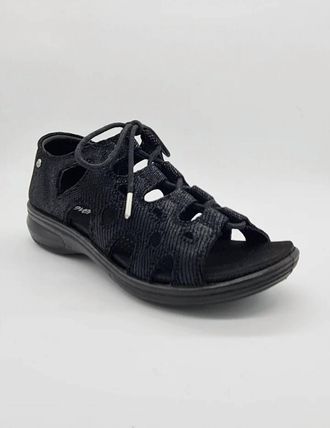 Revere Comfort Shoes Womens Napier Shoe In Black Lizard