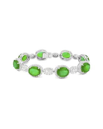 Diana M. Jewels Fine Jewelry 18K 4.22 Ct. Tw. Diamond & Emerald Bracelet