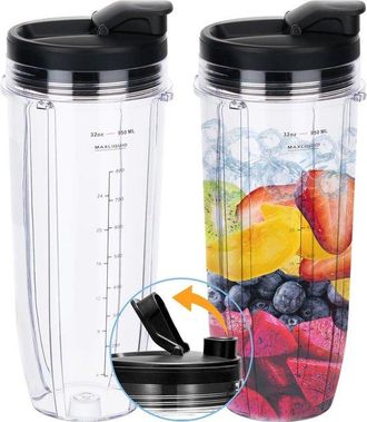 OEM Accesorio Oimg, 946 Ml (32 2 Piezas, Licuadora Nutribullet, 950 Ml, Nutri Ninja Bl450 Bl454 Bl455 Bl456 Bl480 Bl481 Bl482 Bl490 Bl640 Bl642