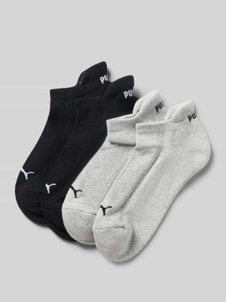 Puma Socken aus Baumwoll-Mix im 4er-Pack Modell Cushioned in Black, Gr&ouml;&szlig;e 35-38