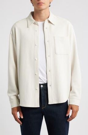 Frame Denim Waffle Textured Button-Up Shirt in Warm White at Nordstrom Rack, Size Xx-Large