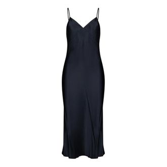 Silvian Heach Lange Jurk met Dunne Bandjes - Dames - Feestkleedjes - Zwart - XS - Kleedjes