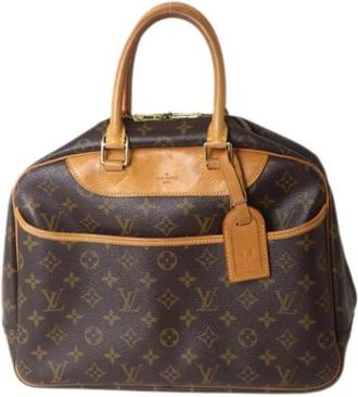 Louis Vuitton Tweedehands Canvas Louis Vuitton tassen - Dames - Vintage Handtas - Bruin - ONE Size - Vintage