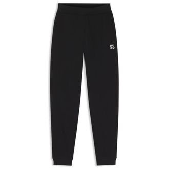 HUGO BOSS Cotton-terry sweatpants with embroidered logo