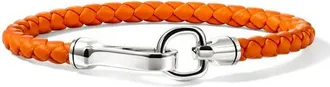 John Hardy Mens Braided Hook Clasp Bracelet in Orange at Nordstrom, Size Xx-Large