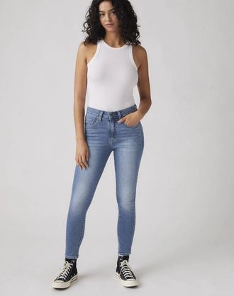 Levi's 721 Jeans Womens Blue Denim Stretch High Rise Skinny Leg JAX2165