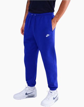 Nike Mens Nike Club Mens Joggers FN3808 Cuffed Brushed Trousers - Blue - Size: 35/34/32
