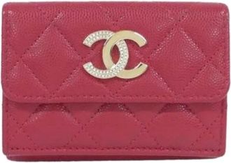 Chanel Pre-owned Wallets, female, Pink, Size: ONE SIZE Pre-owned Bi-fold Wallet