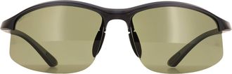 Serengeti Eyewear Wrap Unisex Matte Crystal Black Saturn Polarized 555nm Green Winslow 2.0 - One Size