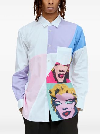Comme Des Gar&ccedil;ons graphic-print cotton shirt - men - Cotton - M - White