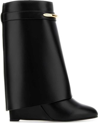 Givenchy Black Solid Heeled Boots