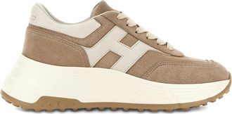 Hogan Beige Chunky Suede Cream Leather Sneakers
