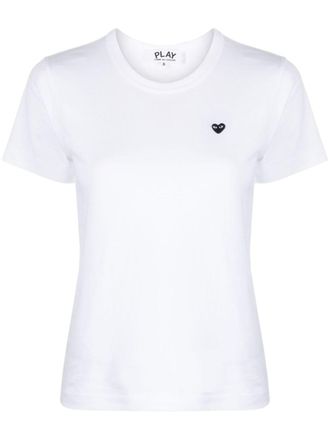 Comme Des Garçons heart logo T-shirt - White