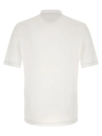 Brunello Cucinelli Techno Piquet Honeycomb T-Shirt - White