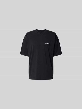 VETEMENTS Relaxed Fit T-Shirt aus reiner Baumwolle in Black, Gr&ouml;&szlig;e XL