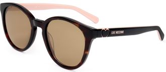Moschino Womens 51mm Havana Sunglasses