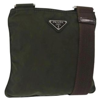 Prada Pre-owned Vintage Nylon Cross Body Bag - Dames - Pre-owned - Groen - Maat: ONE Size Nylon