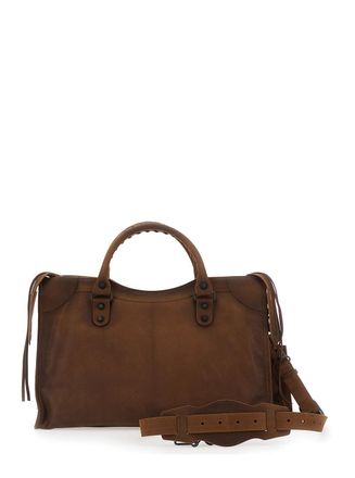 Balenciaga Le City Shoulder Bag - Brown
