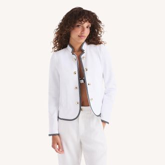 Nautica Womens Tipped Captains Jacket